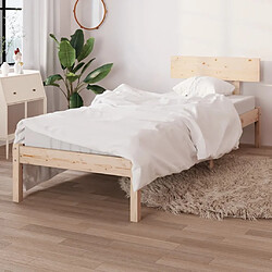 Maison Chic Lit Moderne Chambre - Cadre/structure de lit pour adulte Bois de pin massif 100x200 cm -MN46034