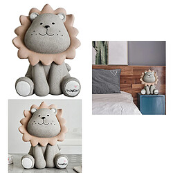 Acheter Tirelire Dessin Animé Lion Pièce Tirelire Figurine Décor à La Maison Grand Gris