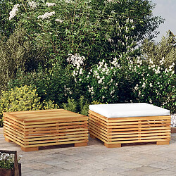 vidaXL Salon de jardin 2 pcs Bois de teck massif 