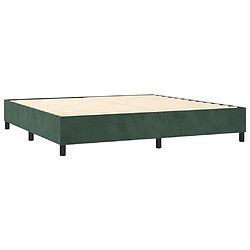 Sommier à lattes,Cadre à lattes de lit pour Adulte matelas et LED Vert foncé 200x200 cm -MN58563 pas cher