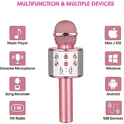 Universal Haut-parleur portable Bluetooth portable (or rose)