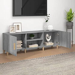 Avis Maison Chic Meuble TV scandinave gris - Banc TV pour salon Sonoma 150x30x50 cm Bois d'ingénierie -MN40246