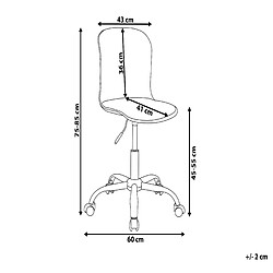 Beliani Chaise à roulettes en polypropylène blanc VAMO