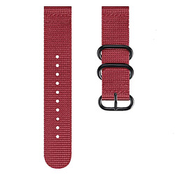 Avis Wewoo Bracelet pour montre connectée Samsung Galaxy Watch Active Sangle Trois Anneaux En Nylon 22mm / S3 Vin Rouge