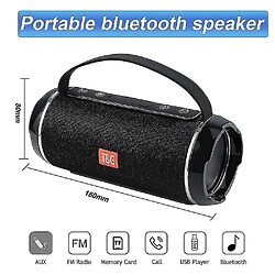 Universal Outdoor Portable Highpower Bluetooth haut-parleur sans fil Colonne Sound Colonne en haut-parleurs (noir)