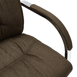 Maison Chic Chaise Gaming | Chaise de bureau Ergonomique Fauteuil cantilever Marron Tissu -GKD46550 pas cher