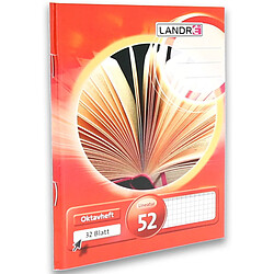 LANDRÉ cahier octave format A6, quadrillé, 70 g/m2, 64 pages ()