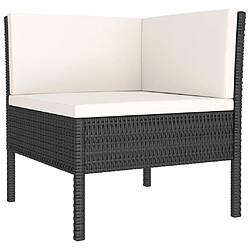 Avis Maison Chic Salon de jardin 3 pcs + coussins - Mobilier/Meubles de jardin - Table et chaises d'extérieur Résine tressée Noir -MN67337