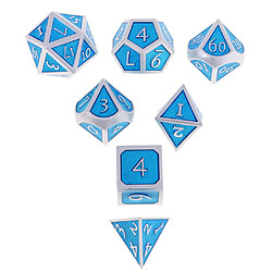 7pcs polyhedral dice set d4 d6 d8 d10 d12 d20 pour dnd rpg mtg jeux bleu