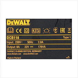 DeWalt DCB 118 XR FlexVolt 54 V / 18 V Chargeur rapide 