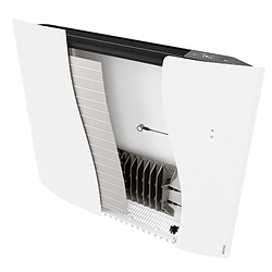 Radiateur électrique connecté lumineux DIVALI horizontal 1000W blanc carat ATLANTIC 507609