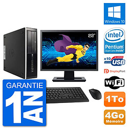 PC HP 8300 Elite SFF Ecran 22" Intel G630 RAM 4Go Disque Dur 1To Windows 10 Wifi - Occasion