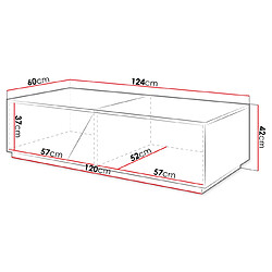 Acheter Bestmobilier Pitt - table basse - 124 cm - style industriel