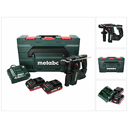 Metabo BH 18 LTX BL 16 Perceuse à percussion sans fil 18 V 1,3 J SDS-plus Brushless (600324800) + 2x Batteries 4,0 Ah + Chargeur + Coffret MetaBOX