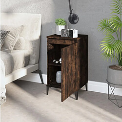 Avis Maison Chic Table de chevet,Table de nuit,Table d'appoint pour salon chêne fumé 40x35x70 cm bois d'ingénierie -MN92707