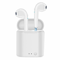 I7 Tws Casque Sans Fil Bluetooth-Compatible 5.0 Casque Sport Écouteur Avec Microphone Boîte De Double Écouteur Blanc