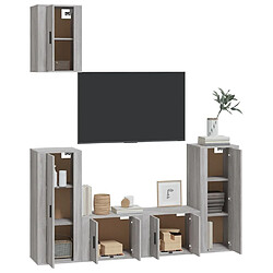 Avis Maison Chic Ensemble de meubles TV 5 pcs pour salon - Sonoma gris Bois d'ingénierie -MN72905