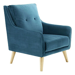 But Fauteuil LAURANNE tissu bleu vert 