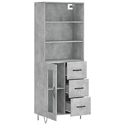 Acheter Maison Chic Buffet,Meuble de Rangement,commode pour salon,Cuisine Gris béton 69,5x34x180 cm Bois d'ingénierie -MN37089