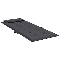 Maison Chic lot de 2 Coussins Confort,Coussins de chaise à dossier haut anthracite -GKD70999 pas cher