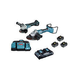 Ensemble de 2 machines MAKITA 18-36V 5.0Ah DLX2245PT1 - Meuleuse DGA900 - Meuleuse DGA506