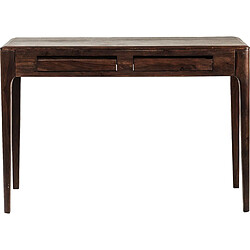 Karedesign Console/bureau Brooklyn walnut 2 tiroirs 110x40cm Kare Design