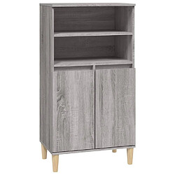 Maison Chic Buffet,Meuble de Rangement,commode pour salon,Cuisine Sonoma gris 60x36x110 cm Bois d'ingénierie -MN58730