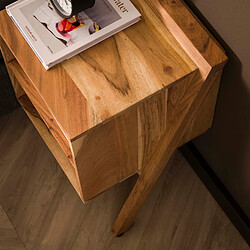 BELONG Alnitak - Table de chevet en Acacia - Pieds bois