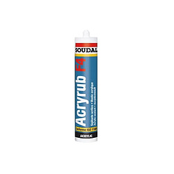 Mastic acrylique Acryrub F4 coloris blanc cartouche de 300ml - SOUDAL