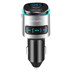 Transmetteur FM Bluetooth avec Chargeur Voiture USB et USB-C PD 18W 4smarts Noir