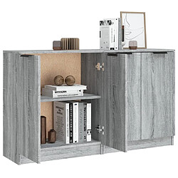 Maison Chic Ensemble de 2 Buffets,commode,console pour rangement Sonoma gris 60x30x70 cm Bois d'ingénierie -MN99431 pas cher