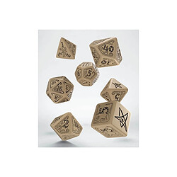 Q-Workshop Lovecraft Call of Cthulhu - Pack dés Lovecraft Call of Cthulhu beige & noir