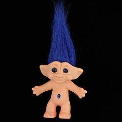 délicat poupée figurine troll chanceux nude mini jouets collection collections bleu poupée porte-bonheur Trolls