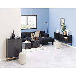 Avis Lisa Design Pueblo - lot de 2 tables basses - effet marbre noir - 58 et 50 cm