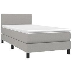 Avis Sommier à lattes et matelas LED,Cadre à lattes de lit pour Adulte Gris clair 100x200 cm Tissu -MN56290