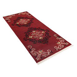 Vidal Tapis de couloir en laine 198x84 rouge Darya