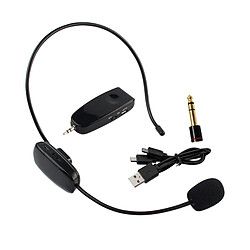 Sans fil Microphone Casque, Uhf Sans Fil Casque Micro Système, 160ft Gamme, casque Micro et de Poche Mic 2 dans 1, pour Haut-parleurs, Amplificateur