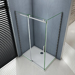 Avis Cabine de douche 150x100x195cm porte de douche coulissante en verre anticalcaire avec une paroi de douche de 100cm