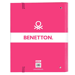 Reliure à anneaux Benetton Raspberry Fuchsia (27 x 32 x 3.5 cm)