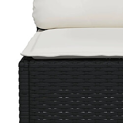 Acheter vidaXL Salon de jardin 5 pcs avec coussins noir résine tressée