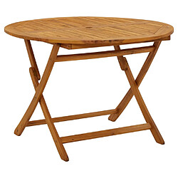 vidaXL Table pliable de jardin 110 cm Bois d'acacia massif