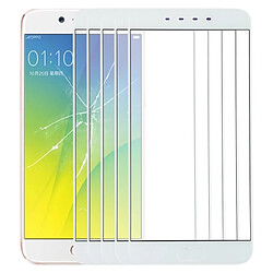 Wewoo Pièce Détachée Vitre écran extérieur avant 10 PCS pour OPPO R9s Plus (Blanc) 