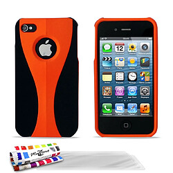 Muzzano Coque + 3 Films APPLE IPHONE 4S ""CupCase"" Orange Coque Rigide Ultra-Slim ""La CupCase"" Premium Orange pour APPLE IPHONE 4S + 3 Films de protection ?cran