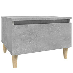 vidaXL Table d'appoint Gris béton 50x46x35 cm Bois d'ingénierie