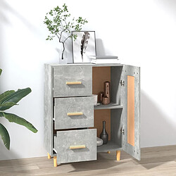 Avis Maison Chic Buffet,Meuble de Rangement,commode pour salon,Cuisine Gris béton 69,5x34x90 cm Bois d'ingénierie -MN40599