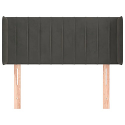 Avis Maison Chic Tête de lit moderne avec oreilles pour chambre - Décoration de lit Gris foncé 83x16x78/88 cm Velours -MN35459