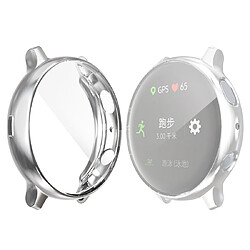 Wewoo Boîtier de montre Pour Samsung Galaxy Watch Active 2 44 mm Housse en TPU Electroplate à couverture totale Argent 