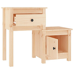 Avis Maison Chic Table de chevet, Table de Nuit, Meuble de Rangement 79,5x38x65,5 cm Bois de pin massif