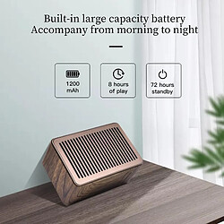 Universal Haut-parleur Bluetooth portable Bass Stéréo Mini haut-parleur sans fil Support radio FM USB USB TF Card Audio Outlet Haut-parleur Bluetooth | Haut-Parleur portable (couleur grain de bois) pas cher