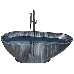 Beliani Baignoire îlot noire 170 x 80 cm RIOJA